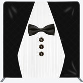 Lofaris Black White Suit Fathers Day Square Tension Backdrop